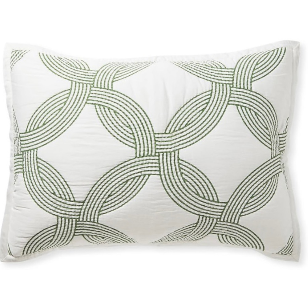 Standard Serena & Lily Owen green pillow shams in NWT. 4 available-$30 each.